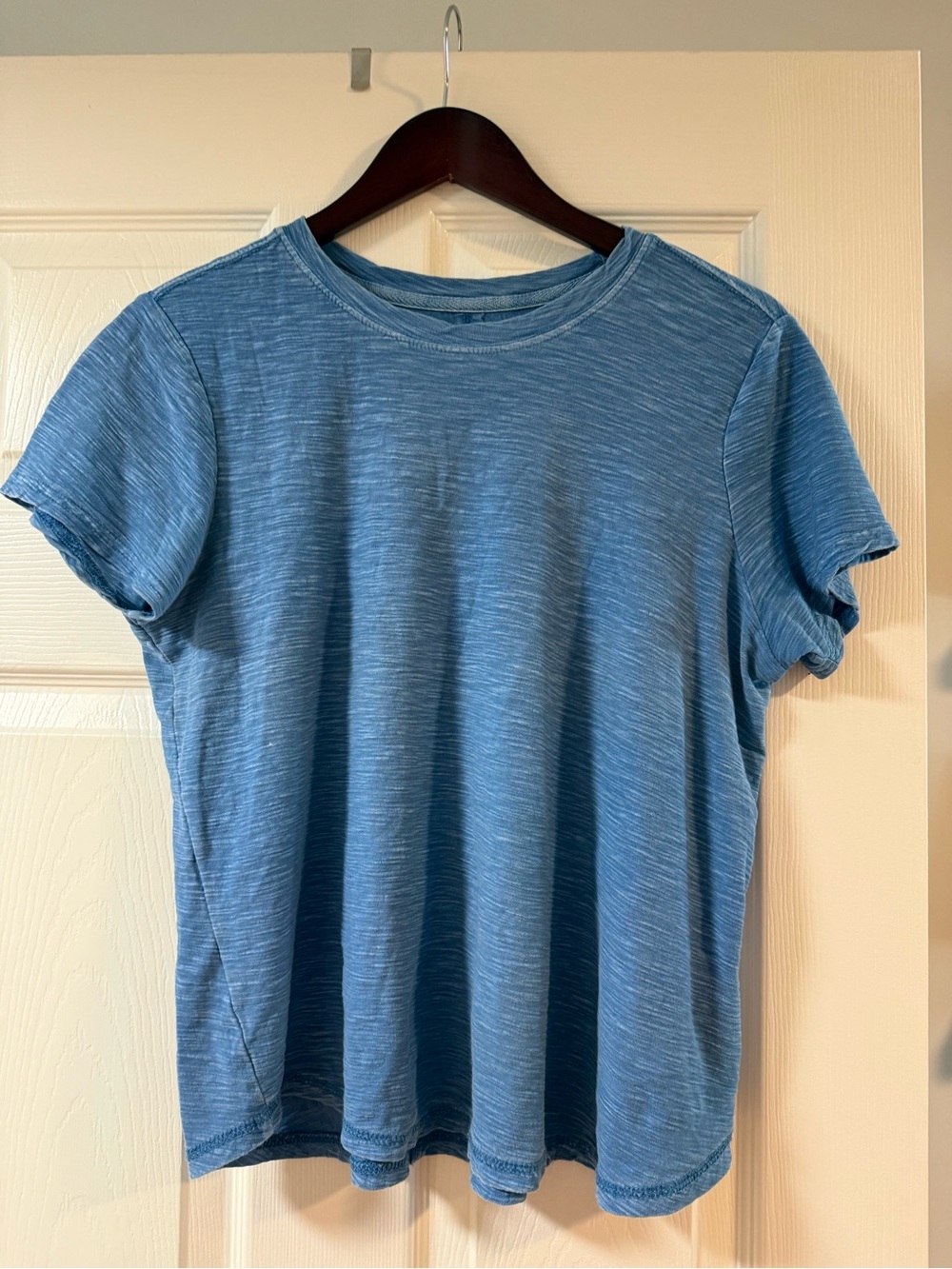Pilcro Heathered Sky Blue Short Sleeve Crewneck Tee